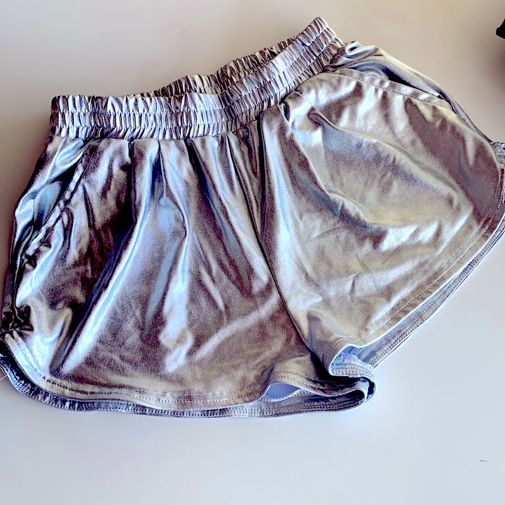 Silver shorts size small nwot